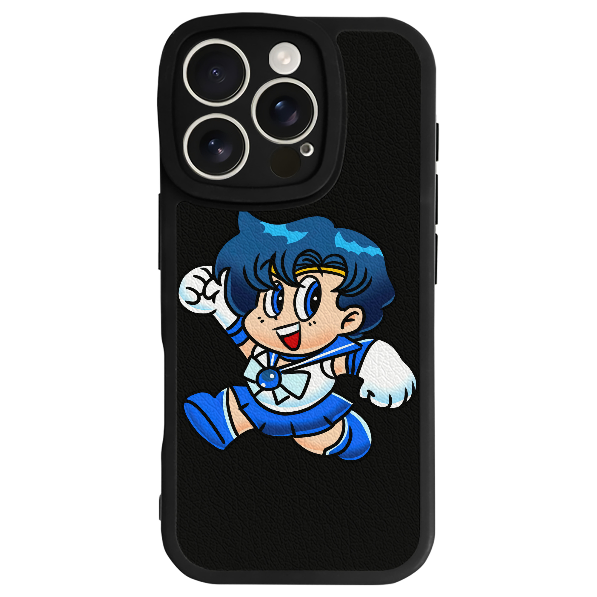 （画像用） 美少女戦士セーラームーン 水野 亜美 みずの あみ Sailor Moon Mizuno Ami 【iPhone 16シリーズ対応】シリコンスマホケース（レザー調） 材質：シリコン